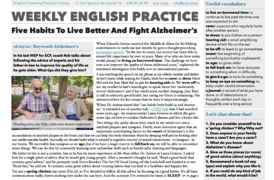 Five Habits To Live Better And Fight Alzheimer’s